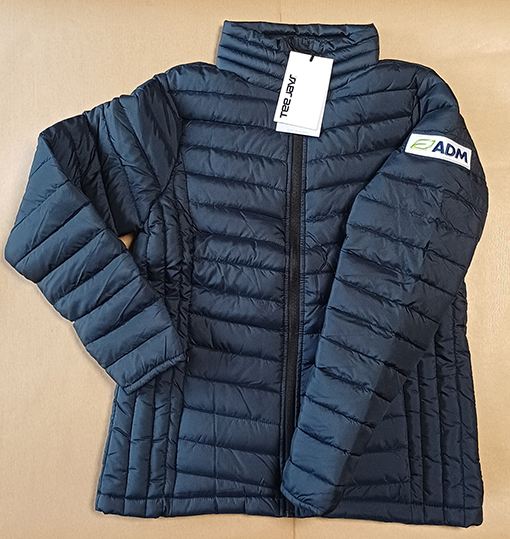 kurtka puchowa z logo ADM